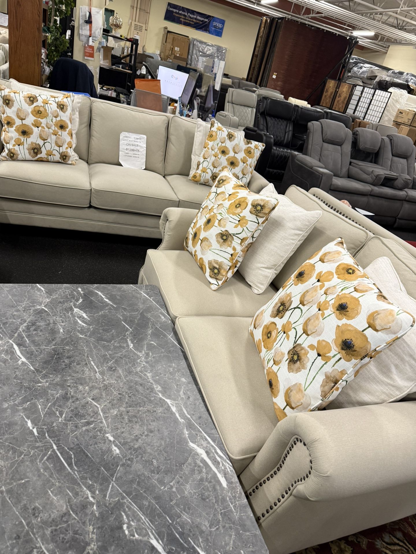 Sofa & Love Seat On Clearance ( Floor Model)