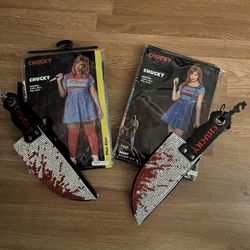 Chucky Plus Size Women Costumes  With Knife Bag