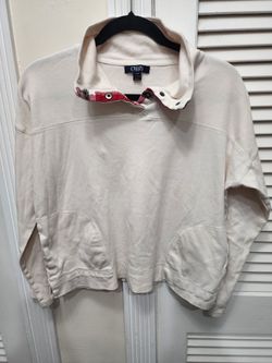 Chaps quarter-snap henley sweatshirt Womans Size L