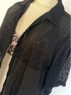 Black bathing suit cover