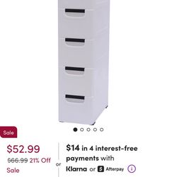 New Plastic Drawer 5 Drawer Storage Cabinet