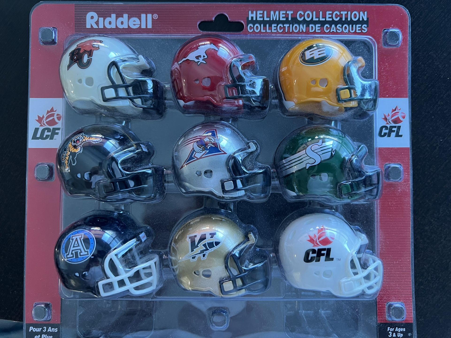 Riddell CFL Pocket pro helmet collection Set Mini Canadian Football League. NFL College