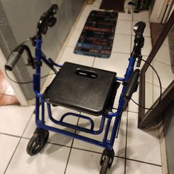 Drive rollator walker Black and blue. Tested Working
