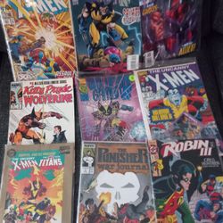Lot Of 9 X-Men Wolverine Punisher Comic Books 