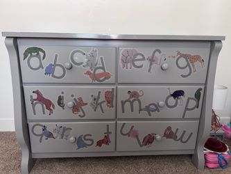 Delta Children 6 Drawer Dresser- Grey