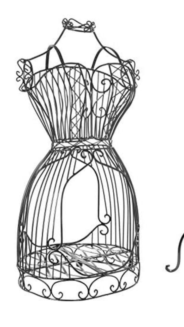Black Metal Wire Frame Dress Mannequin