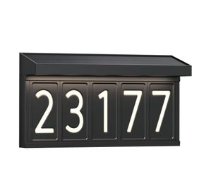 BRAND NEW - Solar-Powered LED Illuminated House Number Sign
