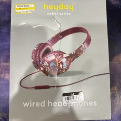Heyday Artist Series Wired Headphones Floral Burgundy