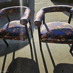 Custom Día de los Muertos Gothic Accent Chairs (Set of 2)