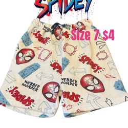MARVEL SPIDEY SHORT BOYS GREAT CONDITION SIZE 7❤️M14