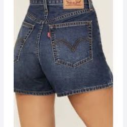Levi's navy denim shorts Size 26 #denim  mom shirts size 32 new 