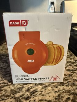 New DASH mini Waffle Maker Pumpkin
