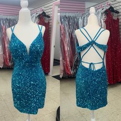 New With Tags Alyce Paris Sequin & Velvet Short Formal Dress & Homecoming Dress $99