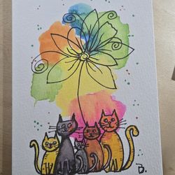 Handpainted Notecards, 4x6, #6