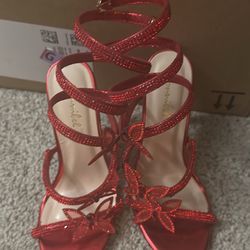 Butterfly Heels With Prom Dress 