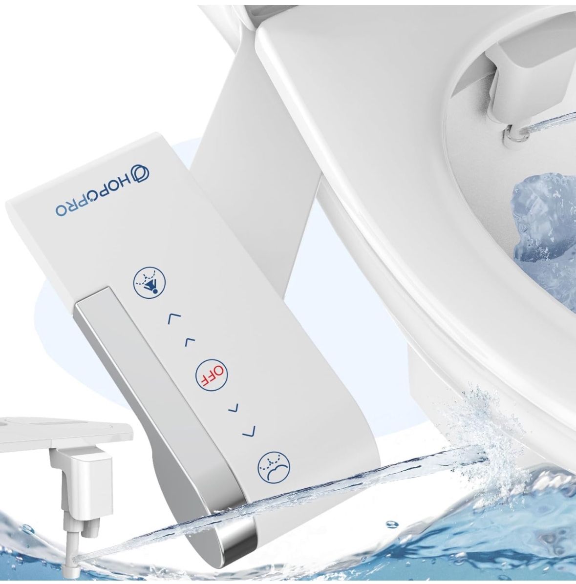 New Bidet Attachment for Toilet, Non-Electric Bidet Ultra-Slim Dual Nozzle (Feminine/Rear Wash), Fresh Cold Water Sprayer Bidets for Existing Toilets 