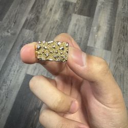 Gold Nugget Ring 10k Size 7