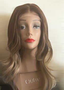 Encounteru 13*4 HD Lace front synthetic layered wave ombre Ash Blonde wig