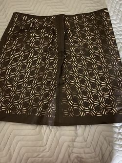Worth leather skirt size