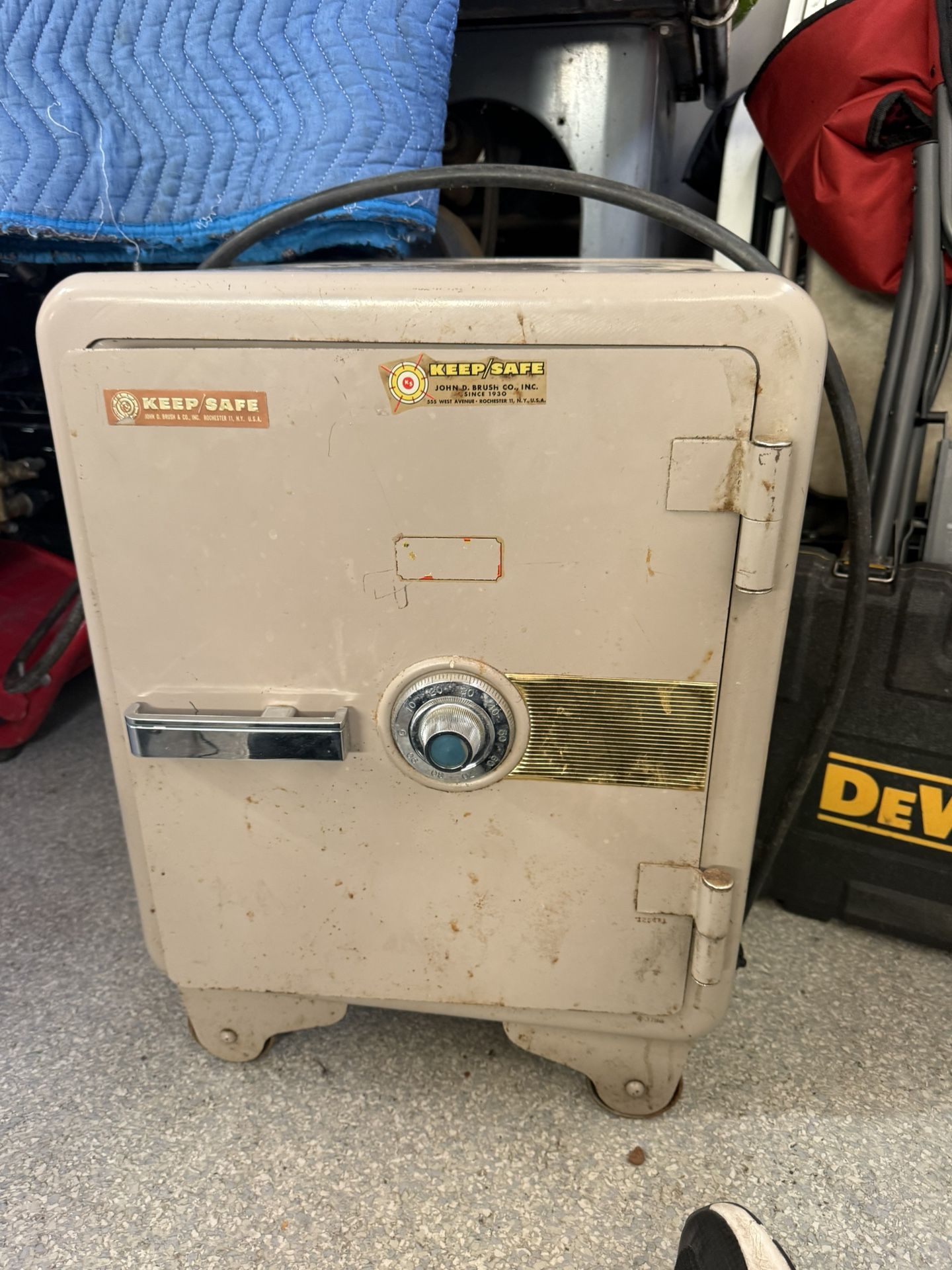 Vintage Fire-Rated Safe Heavy & Solid