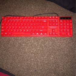 Keyboard With A Headset  And Mouse 