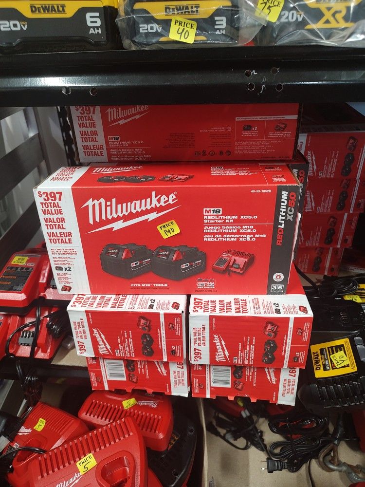 Milwaukee M18 Redlithium Xc5.0 Starter Kit