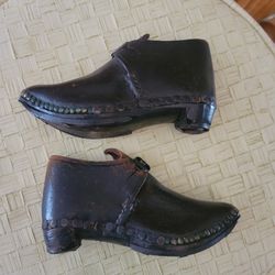 Pair Of 1800's Child Shoes 