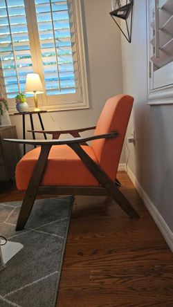 Orange accent chair