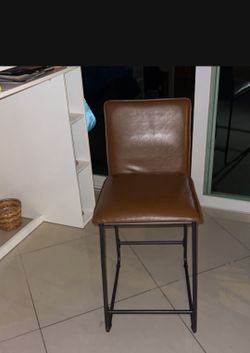 faux Leather Bar Stool