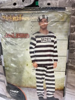 Adult Prisoner Convict Costume Brand New Size  Large/Extra large