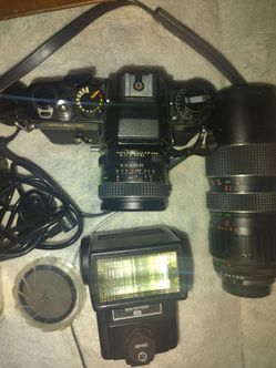 Minolta XE-7 Camera with Lenses and Flash