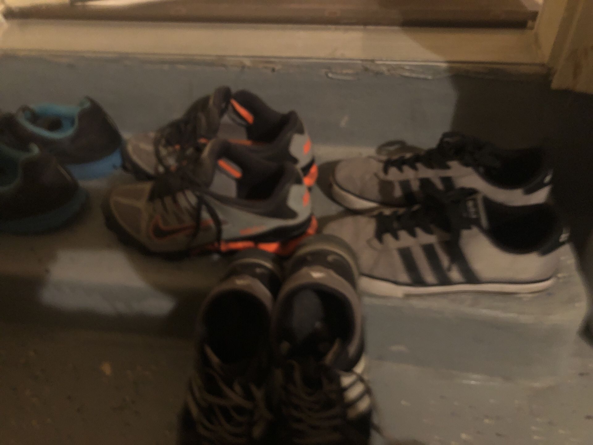 Used Nike, Adidas & converse Shoes just need cleaned been in my garage $10 each size 9-9.5