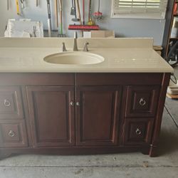 Marble Bathroom Vanity 60 inch
