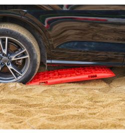 NEW IN BOX Shop SKYSHALO 10 Ton Traction Boards with PP Material, Recovery Boards for Off-Road Vehicles / Cars/ Pickups / SUVs / RVs, Long, Red
