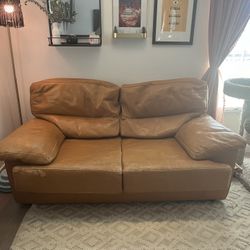 Cognac Leather Couch