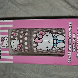 Hello Kitty Water Glass And Pitcher
