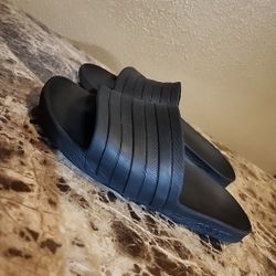 Adidas Comfort Slides Mens Size 8 Black Cloudfoam Athletic Sandal Slides