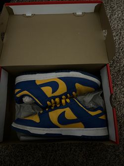 Nike Dunk Low Blue and Yellow Sneakers