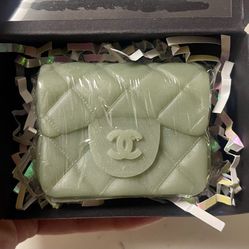 Dark Green CC Luxury Designer Purse Candle | Scented Home Decor