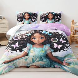 New Twin Bed Set,     Set Dé Cobija Twin Nueva