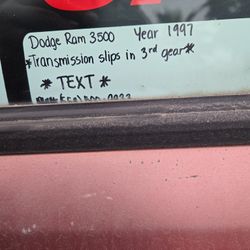 Parting Out 97 Dodge 3500 