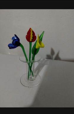 MINIMALIST ART GLASS  - BOUQUET 4"×2"