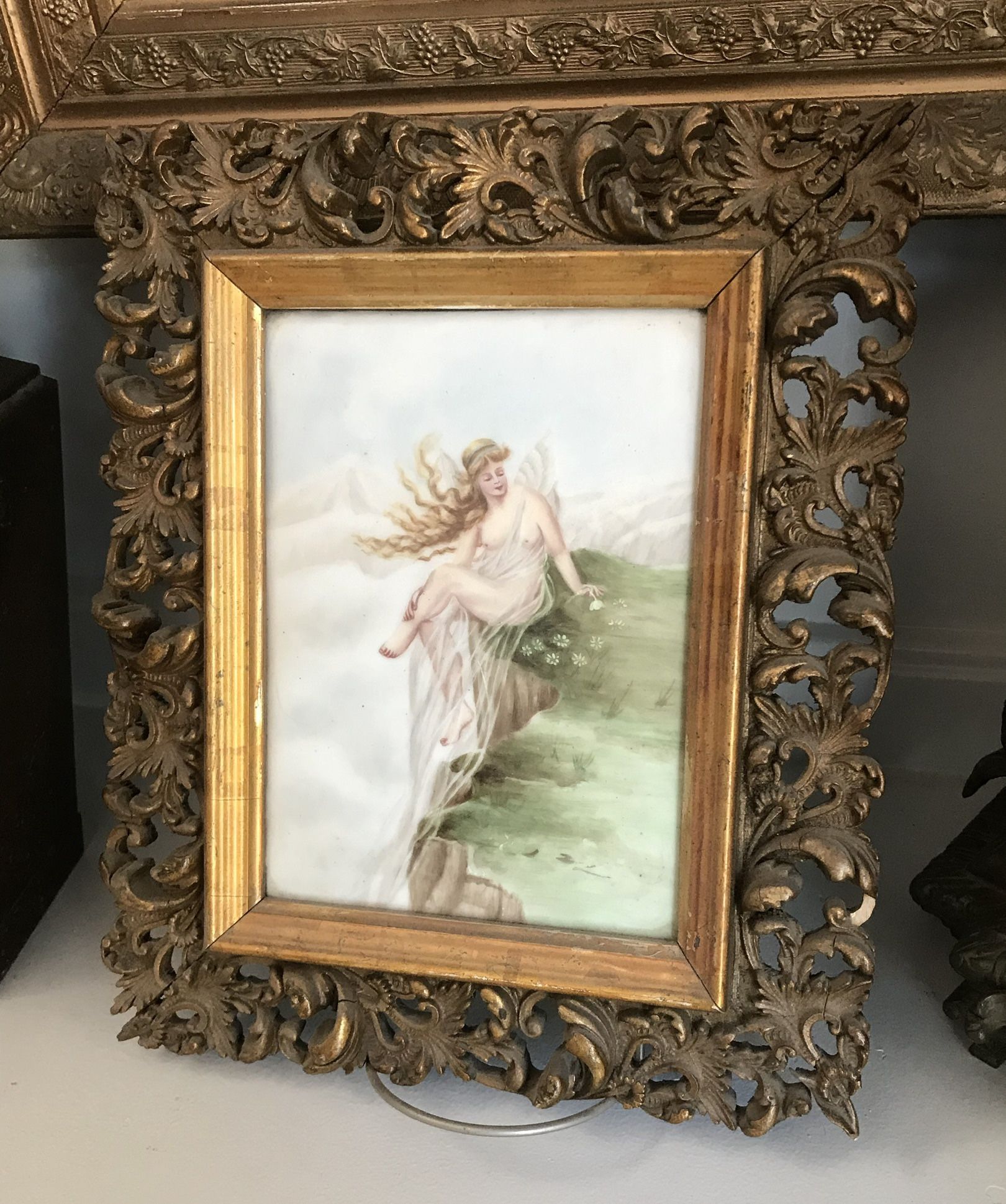 Antique KPM German Porcelain Painting On Tile