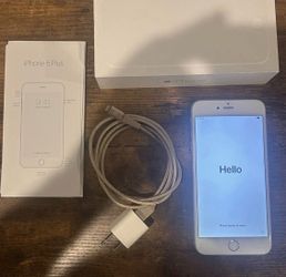 Unlocked iPhone 6 Plus Silver 16GB – Original Box & Charging Cable Included