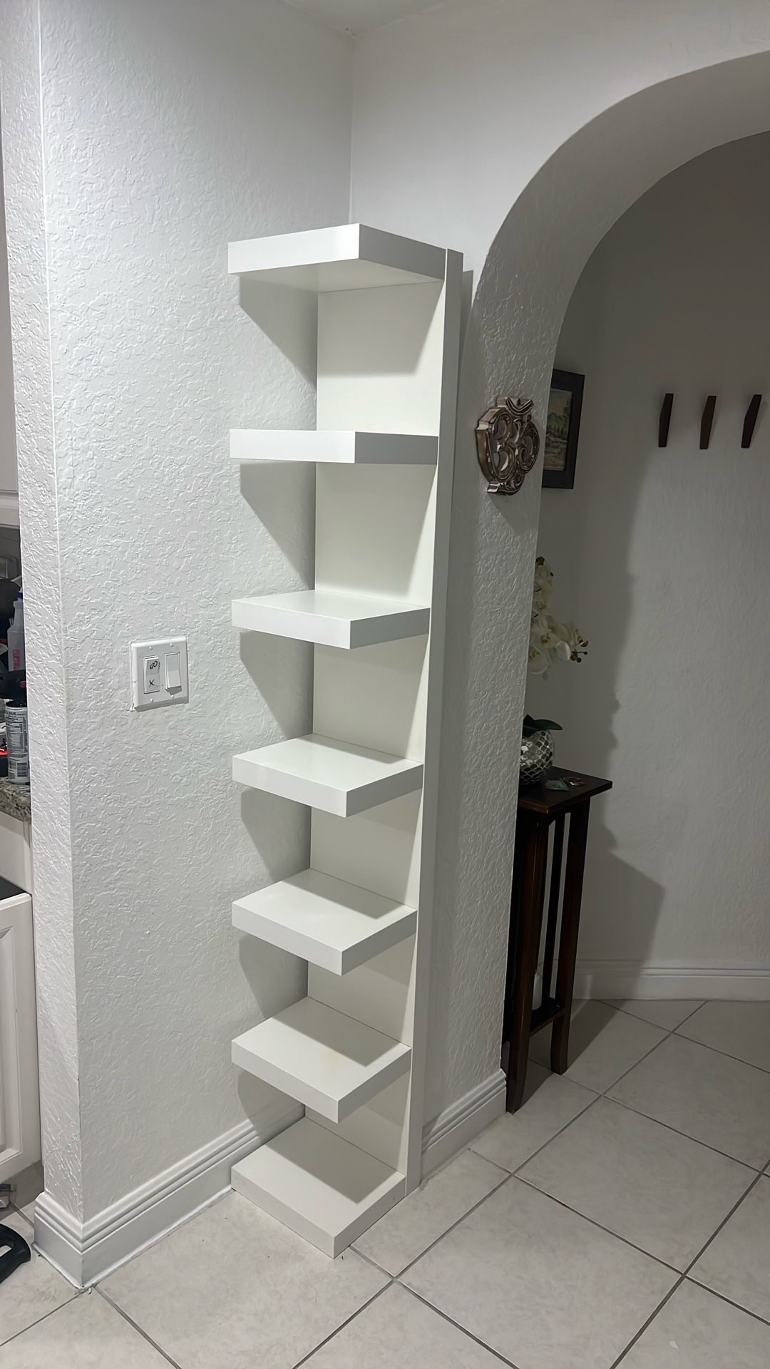 White Ikea Lack Shelf Tower