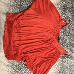 reddish orange eye candy top