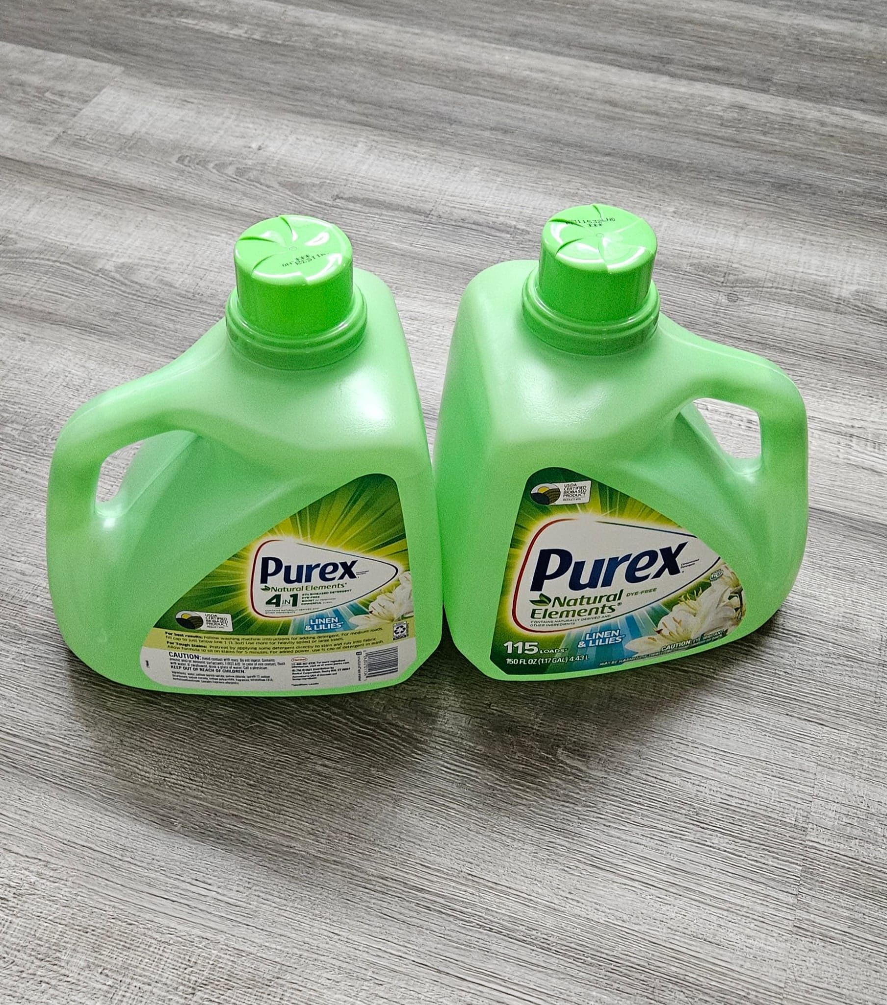 Purex Dirt Lift Action Natural Elements Linen & Lilies Detergent 150 fl. oz. Jug, 115 Loads