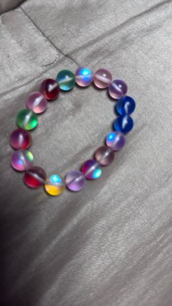 Matte Rainbow Beaded Bracelet 