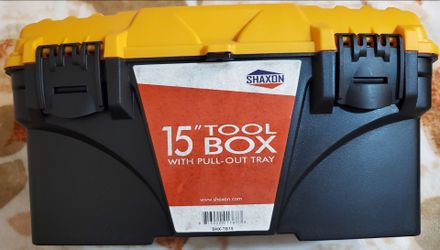 Shaxon 15" Tool Box with a pull-out tray (Model: SHX-TB15)