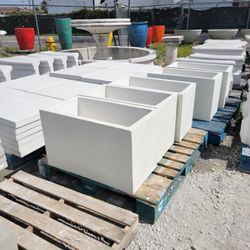 Concrete  Rectangular Planters / Cement Backyard Patio Garden Planter Pots